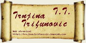 Trnjina Trifunović vizit kartica